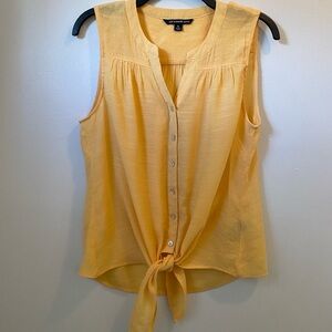 Zac & Rachel Yellow Tie-Front Blouse